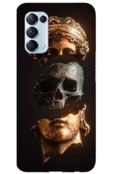 Atlas Husa compatibila cu Oppo A16 model Skull Statue, Silicon