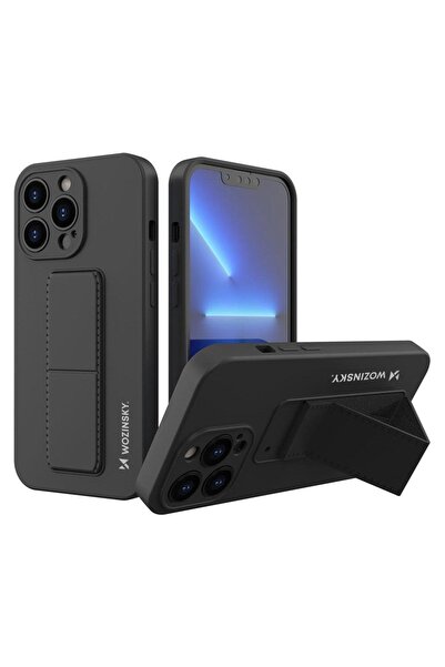 Atlas Husa pentru APPLE iPhone 13 Pro Max - Silicon Kickstand (Negru) Wozinsky
