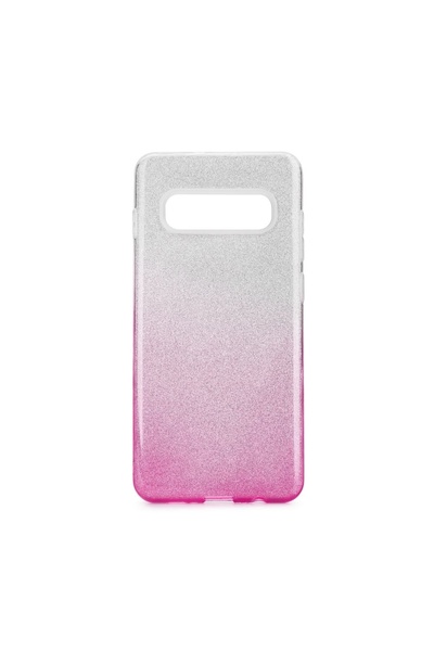 Atlas Θήκη για SAMSUNG Galaxy S10 Plus - Luxury Shining TSS, Ασημί/Ροζ