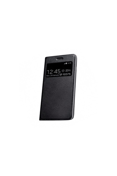 Atlas Husa Pentru LG K9 - Leather Window TSS, Negru