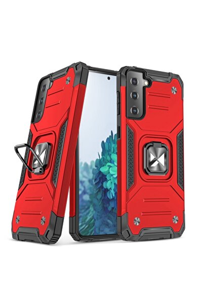 Atlas Husa pentru SAMSUNG Galaxy S21 Plus - Ring Armor (Rosu) Wozinsky