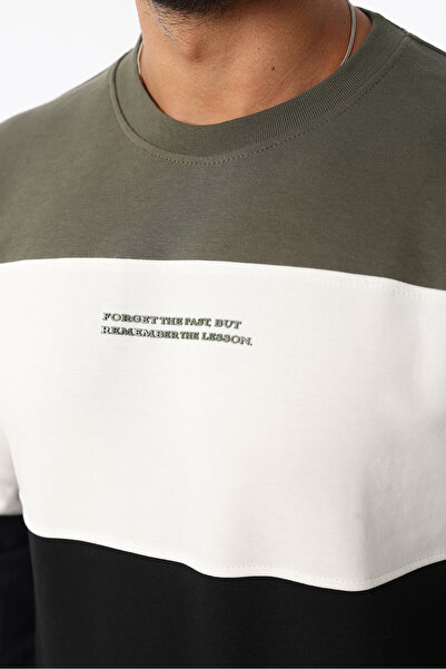 Rodrigo Men's Doubleface Fabric Block Piece Colorful 100% Cotton Sweatshirt