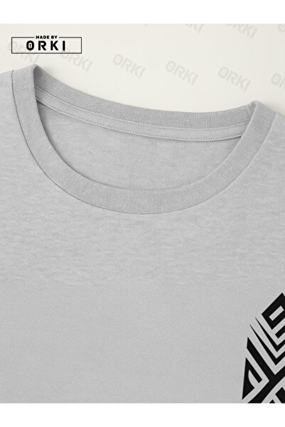 EFFRENATU Trendy Stylish Printed Oversized Gray T-Shirt & Black Pants Tracksuit Set