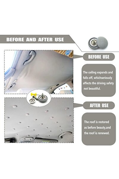 OEM Car upholstery repair kit, 60 universal rivets, 30 colored clips, 1 screwdriver, 1 tape measure