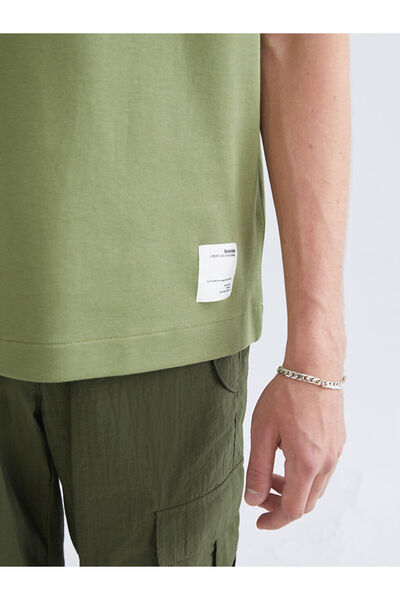 LC Waikiki Ανδρικό T-Shirt Khaki Crew Neck