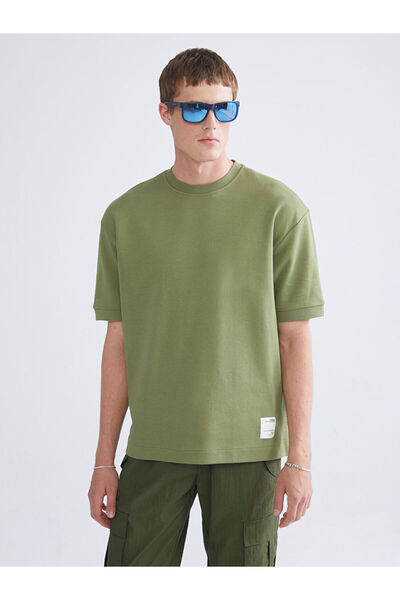 LC Waikiki Ανδρικό T-Shirt Khaki Crew Neck