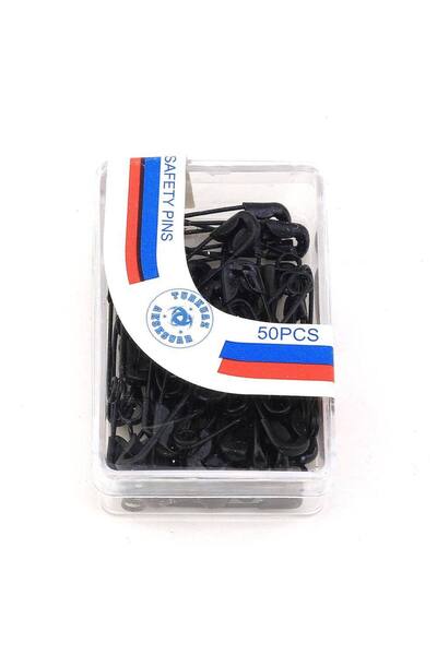 MODA Siyah Çengelli İğne 50’li Paket – Şal, Eşarp ve Kıyafet İçin Dayanıklı İğne