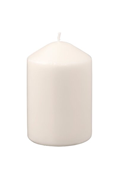IKEA LÄTTNAD Unscented block candle, natural, 10 cm