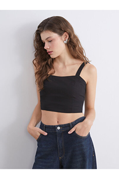 LC Waikiki Create Your Style with Uzg Store |   Square Neck Strap Crop
