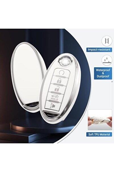 Generic Nissan Key Cover with Keychain, Soft TPU Protection Fits Altima Rogue Sentra Pathfinde