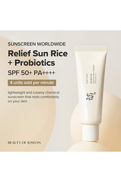 Beauty of Joseon كريم رايس صن ريليف + بروبيوتيك واقي من الشمس، 50 مل