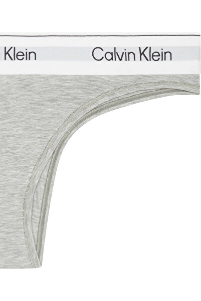 Calvin Klein Kadın Marka Logolu Elastik Bel Bantlı Gri Külot LV00QF8522 P7A