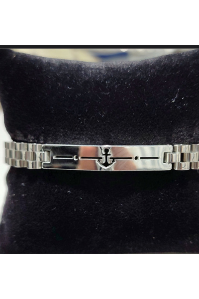 ATKGİYİM Erkek “Paslanmaz Çelik Erkek Bileklik – Denizci Temalı (Çapa ve Düme...