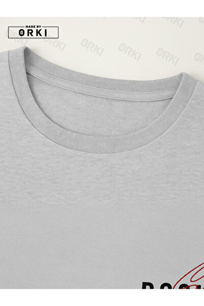 EFFRENATU Positive Thick Printed Plus Size Gray T-Shirt & Black Pants Tracksuit Set