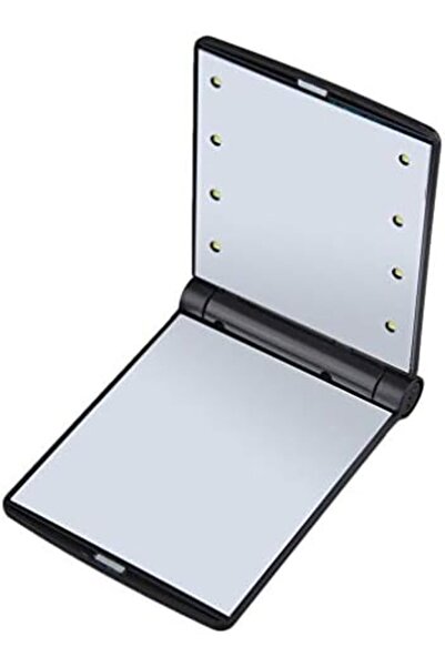 Other مرآة مكياج جيبية بإضاءة LED - سوداء