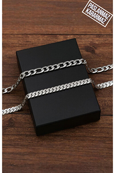 ruvelu 2'li 316L Çelik Bileklik Seti, Paslanmaz, Kararmaz