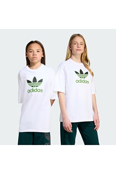 adidas تي شيرت تريفويل كبير الحجم للأطفال