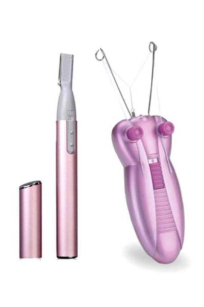 Generic ماكينة إزالة الشعر مع ماكينة تشذيب ميكرو تاتش باللون الوردي