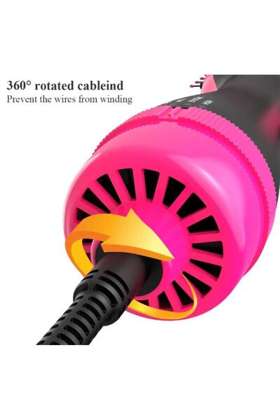 Chignon One-Step Hair Dryer and Volumizer, 1000W Rotating Professional Hot Air Brush with Ionic Brush