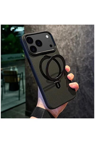 Zebana Apple iPhone 17 Pro Max Uyumlu Kılıf Best Karbon Fiber Kılıf (Kablosuz...