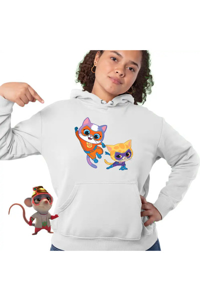 OEM Women's Sweatshirt Super Cats Glitter Sparkle