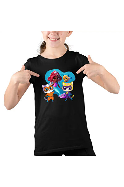OEM Tricou Copii Fete Super Pisicute Ghem Sclipi Ariel Mica Sirena