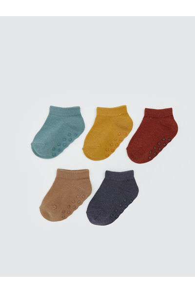 LC Waikiki Nevavm Farkıyla Lcw Baby Turquoise Basic Baby Boy Booties Socks 5-...