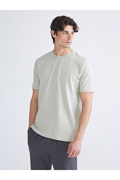 LC Waikiki Tricou albastru pentru bărbați cu guler rotund