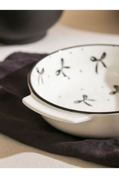 LC Waikiki Sparkling Selections from Shining Store |   Bow Printed Ceramic Bowl