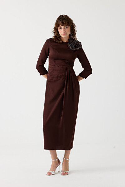 Dizayn Ella Beli piliseli kokteyl elbise EL-4355