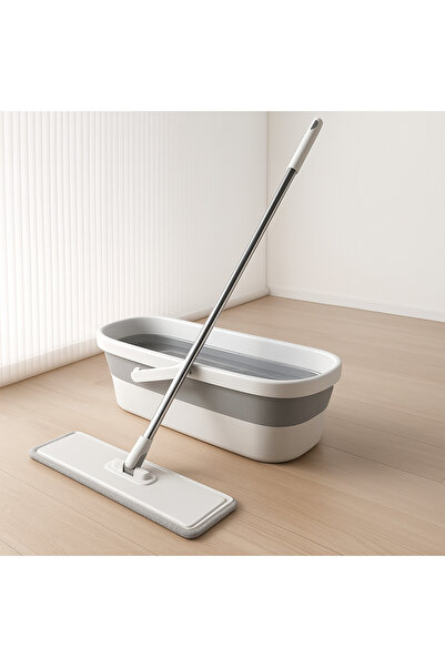 TSUMAB ممسحة مسطحة مع دلو - نظام تنظيف الأرضيات ذاتي العصر