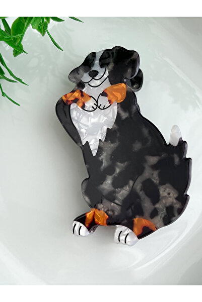 ALEYKA Cute Hair Clip with Dog Figure Bone Acrylic Clasp