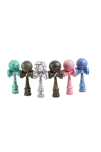 Sultan Wooden Kendama 18 cm - classic model with cracked design, non-slip surface - GREEN