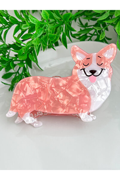 ALEYKA Cute Hair Clip with Dog Figure Bone Acrylic Clasp
