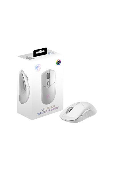 MSI Versa 300 Wireless Beyaz RGB Şarjlı Optik Kablolu/Kablosuz Oyuncu Mouse