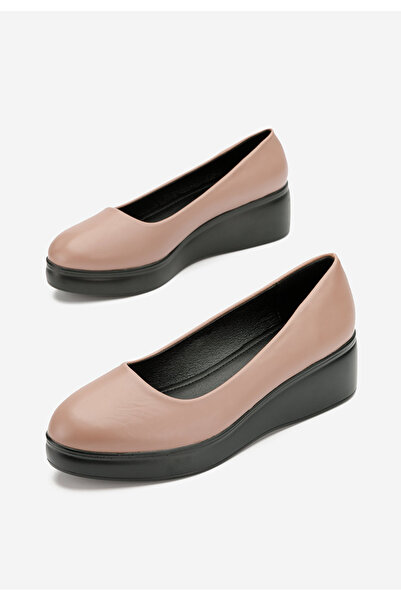 B T Shoes Tělové dámské polobotky na platformě Milanca