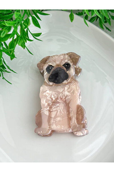 ALEYKA Cute Hair Clip with Dog Figure Bone Acrylic Clasp