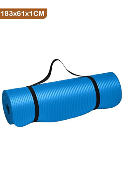 Taimi سجادة يوغا مضادة للانزلاق ومضادة للتمزق مع حزام حمل 183 × 61 × 1 سم أزرق