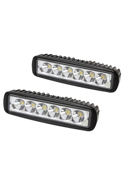 BZRSH Set of 2 LED Auto Offroad Projectors 18W, 12V-24V, 1200 Lumens, 16 cm,