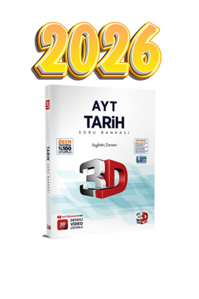 3D Yayınları 3d ayt tarih soru bankası güncel baskı 2026