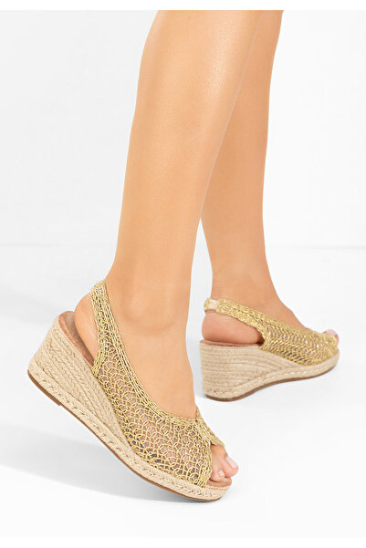 B T Shoes Πέδιλα πλατφόρμες Xiomara χρυσα