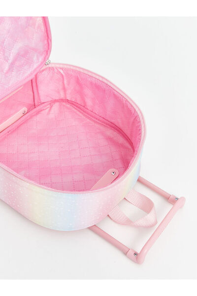 LC Waikiki Pembe Baskılı Kız Çocuk Çekçekli Çanta