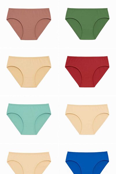 Emay Korse Women's Mi Panties Plus Size High Waist 1St Quality White Color with 4XL and 5XL Options