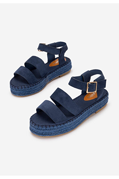 B T Shoes Modré sandály na platformě Coraline