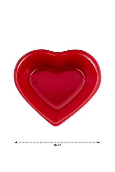 LC Waikiki Sparkling Selections from Shining Store |   Heart Printed Ceramic Snack Bowl 16 cm