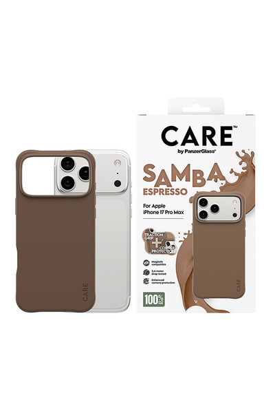 Panzer Glass جراب CARE الأنيق سامبا مع MagSafe لجهاز iPhone 17 Pro Max - إسبرسو