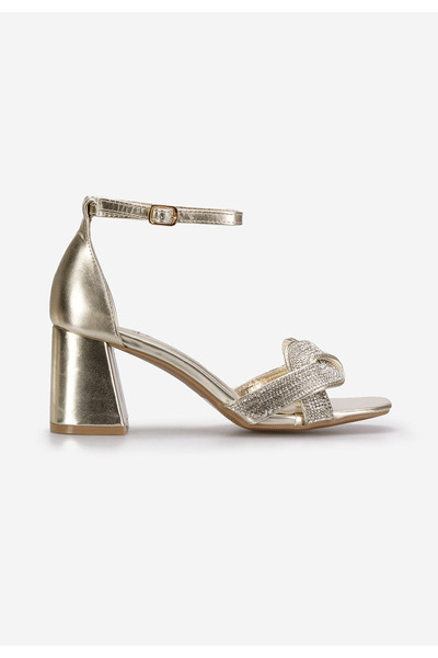 B T Shoes Zlaté elegantní dámské sandály Sanita