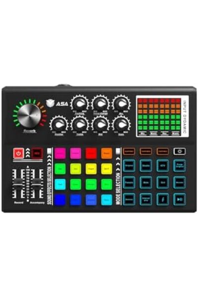 ASA A12 Professional Sound Card with Digital Audio Control and RGB Lighting
