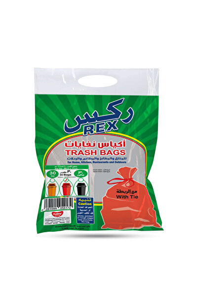 REX Garbage Bag, 30 Gallon, 30'S Tie