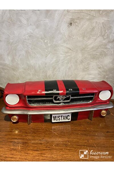 wowocraft Işıklı Mustang Duvar Obje Araba Kırmızı Siyah